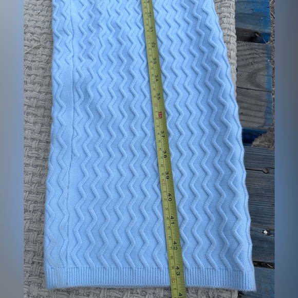 HOUSE OF SUNNY WOMENS 8 Light Blue Zigzag Patterned Pants - Picture 3 of 10